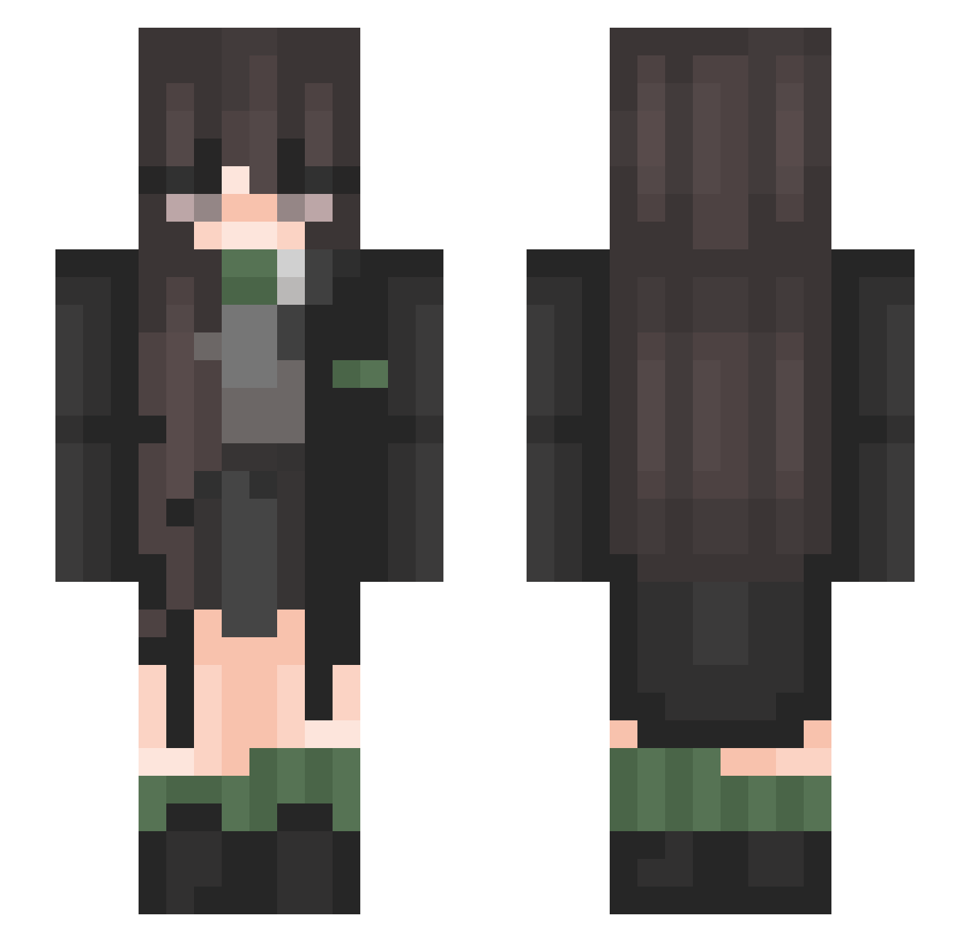 EmelayLeventayy Minecraft skin, front and back view