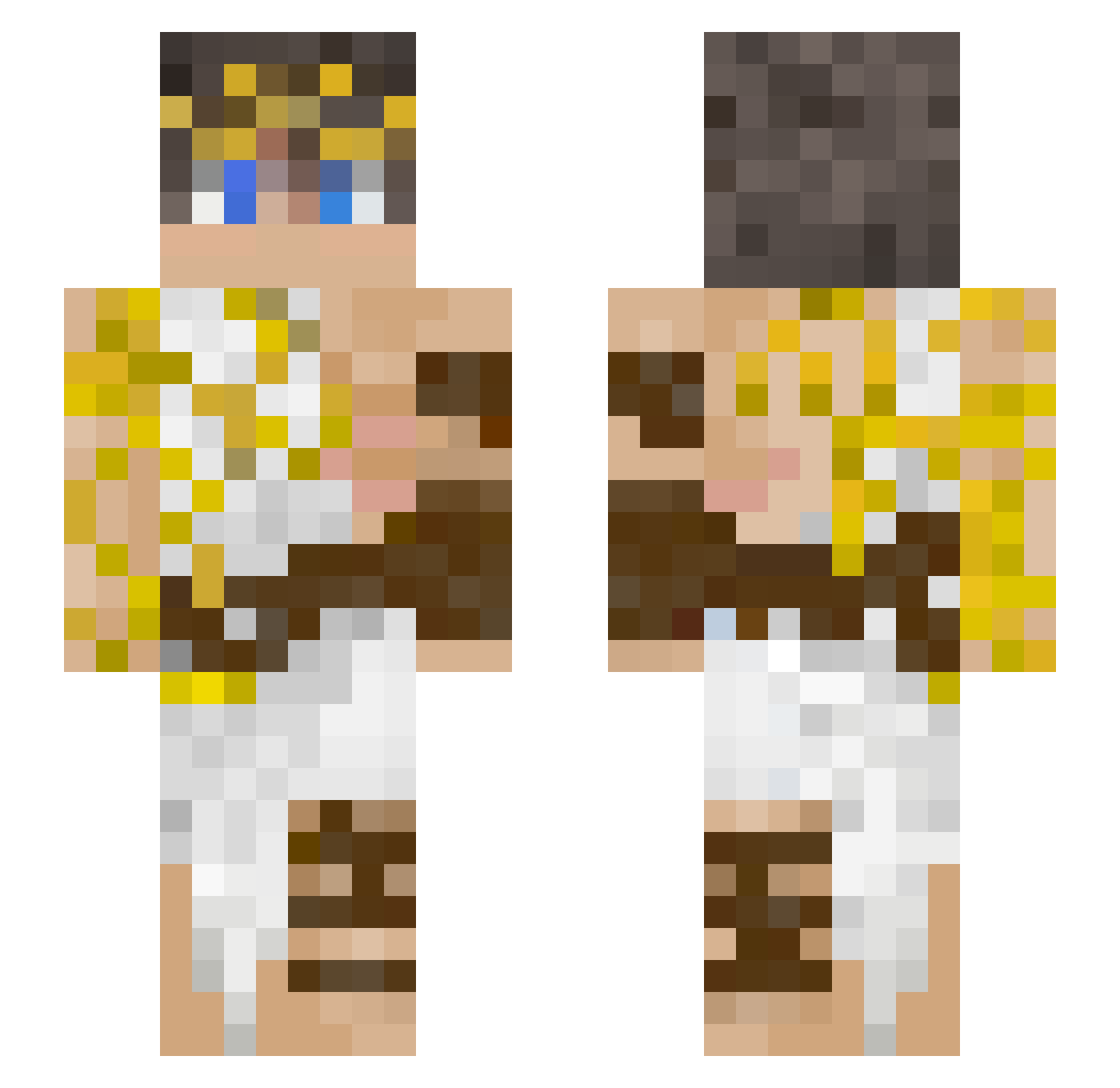Affliqtt Minecraft skin, front and back view