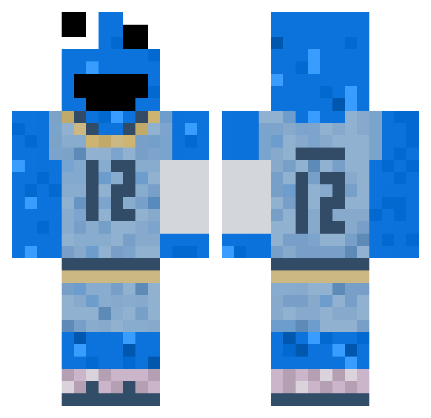 yung_yahiko Minecraft skin, front and back view