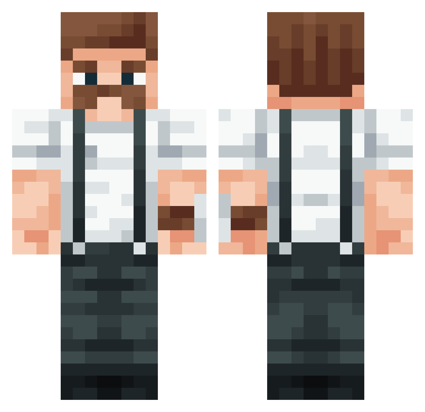 SeoKato Minecraft skin, front and back view