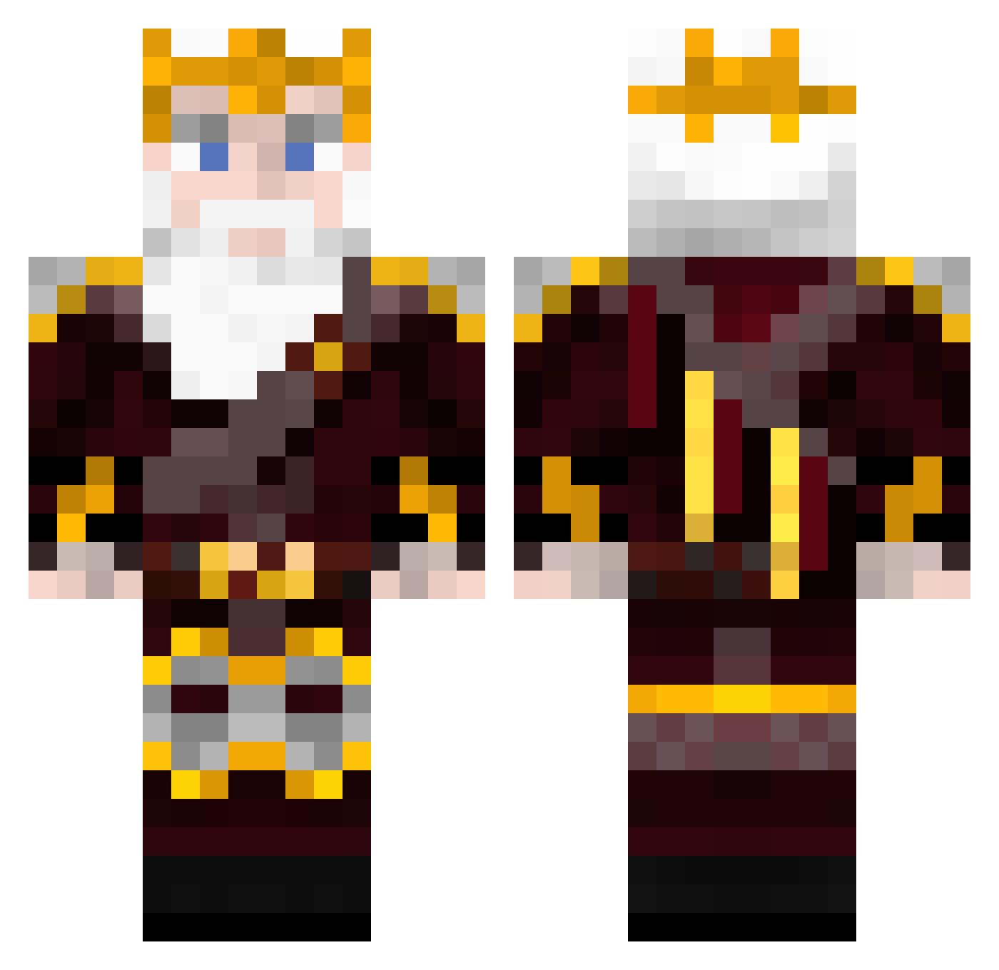 Pandaryen Minecraft skin, front and back view