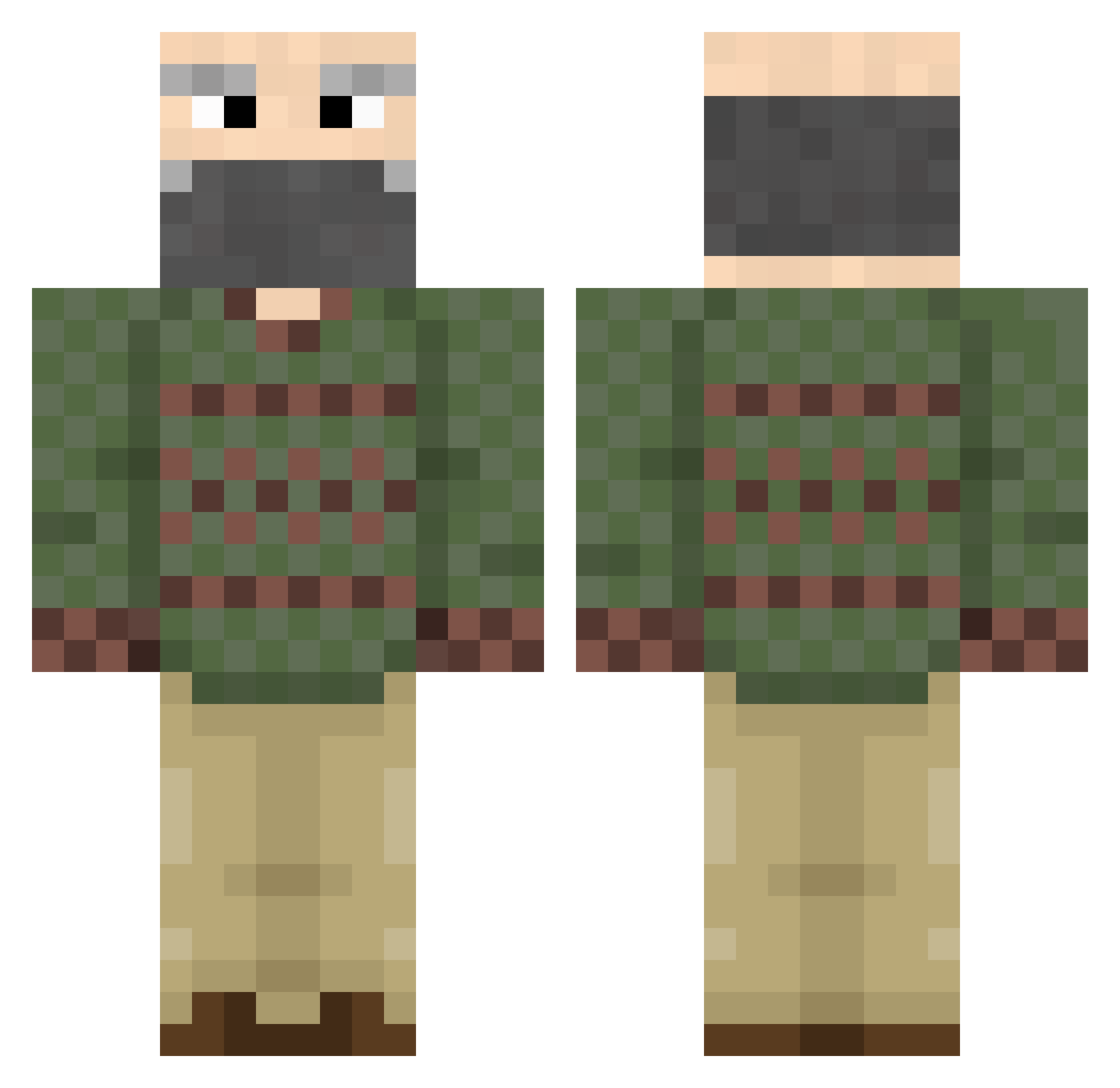 Eopaaaa Minecraft skin, front and back view