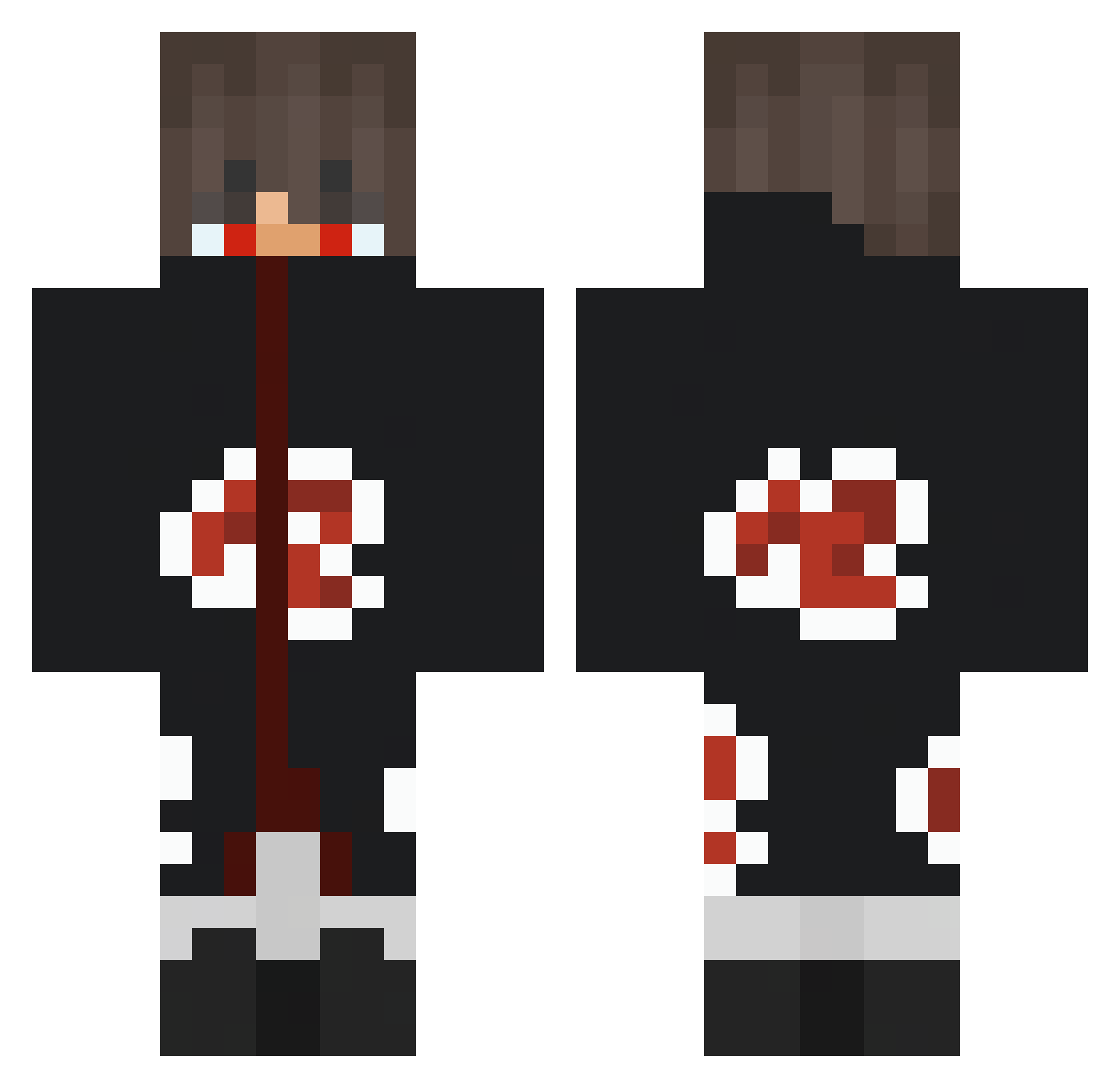 q71x Minecraft skin, front and back view