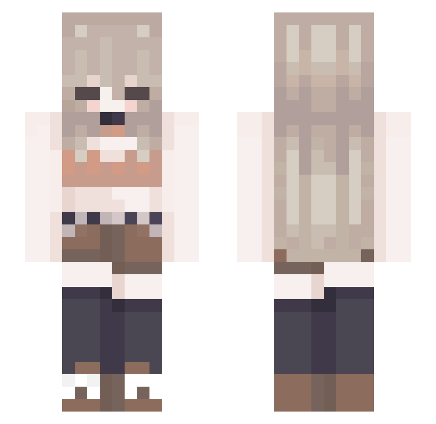 rivalsun Minecraft skin, front and back view
