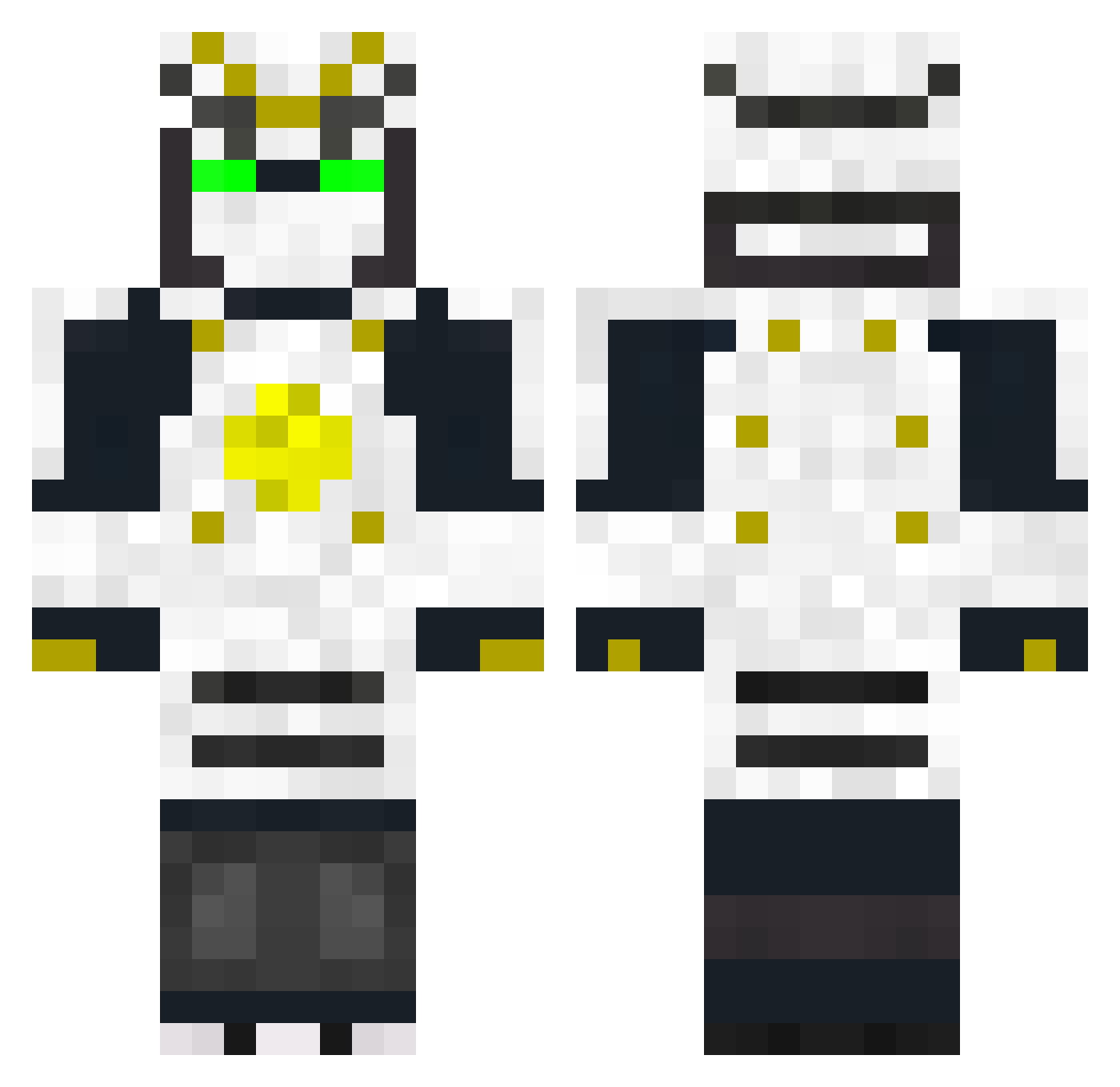 Kellz5 Minecraft skin, front and back view