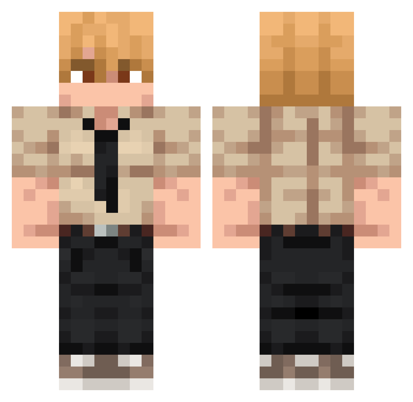 3Tac Minecraft skin, front and back view