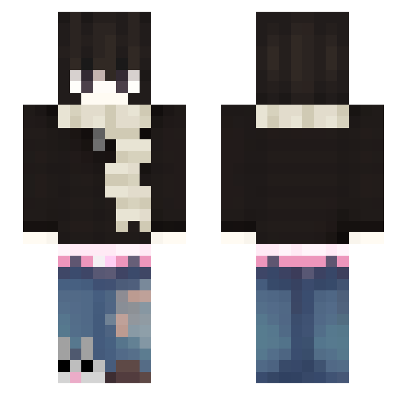 Okay4ma_ Minecraft skin, front and back view