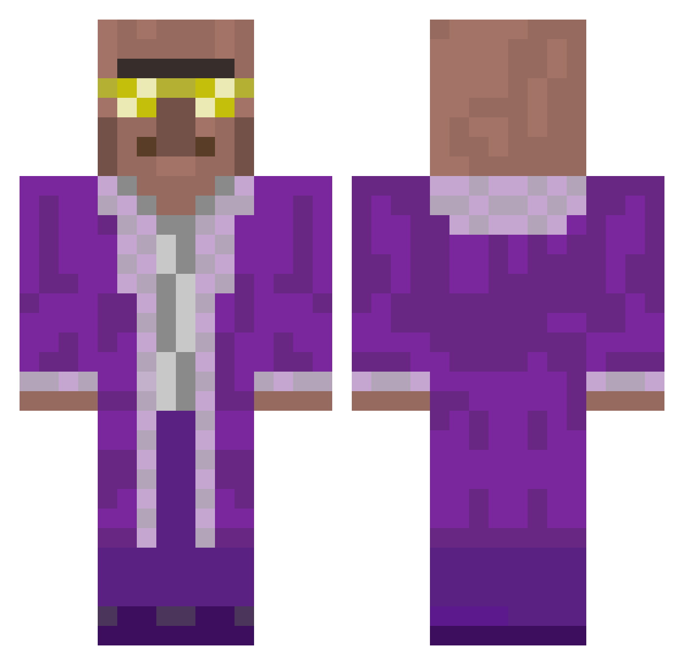 t3n7i Minecraft skin, front and back view