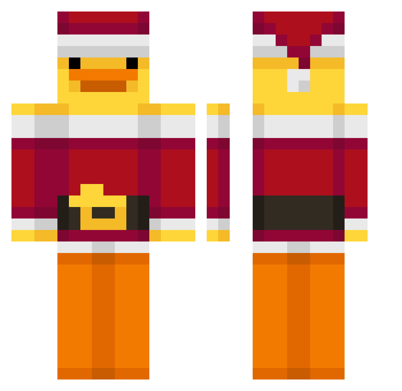 MonkeyDKurki Minecraft skin, front and back view