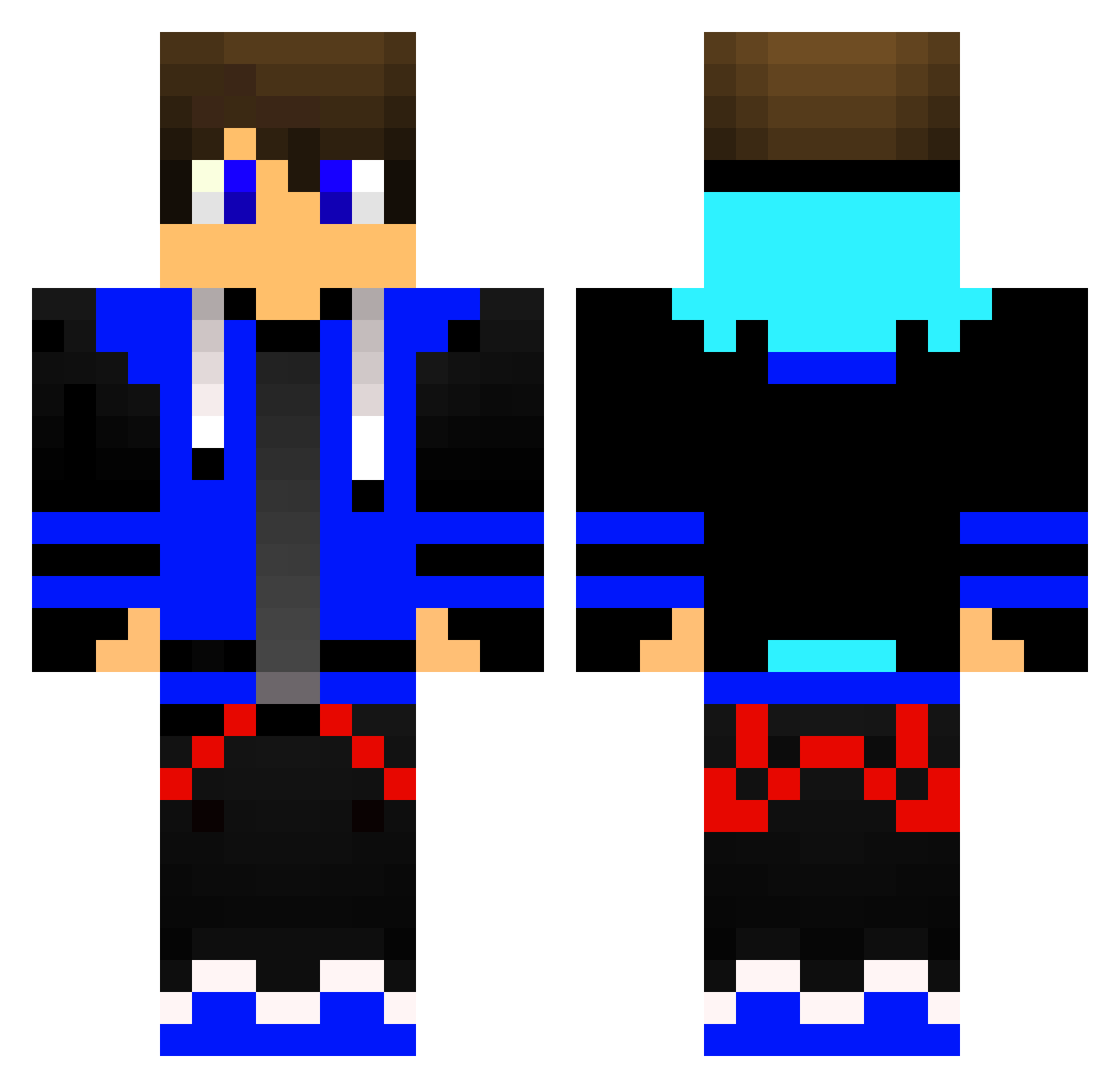 jack1126 Minecraft skin, front and back view