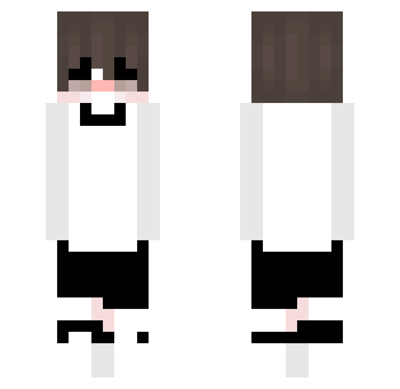 TooHarsh Minecraft skin, front and back view
