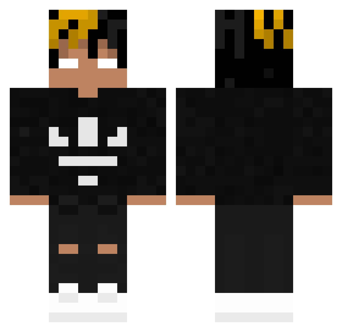 LyaPeep Minecraft skin, front and back view