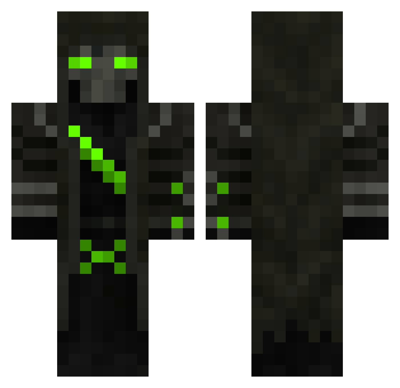 tomik16 Minecraft skin, front and back view