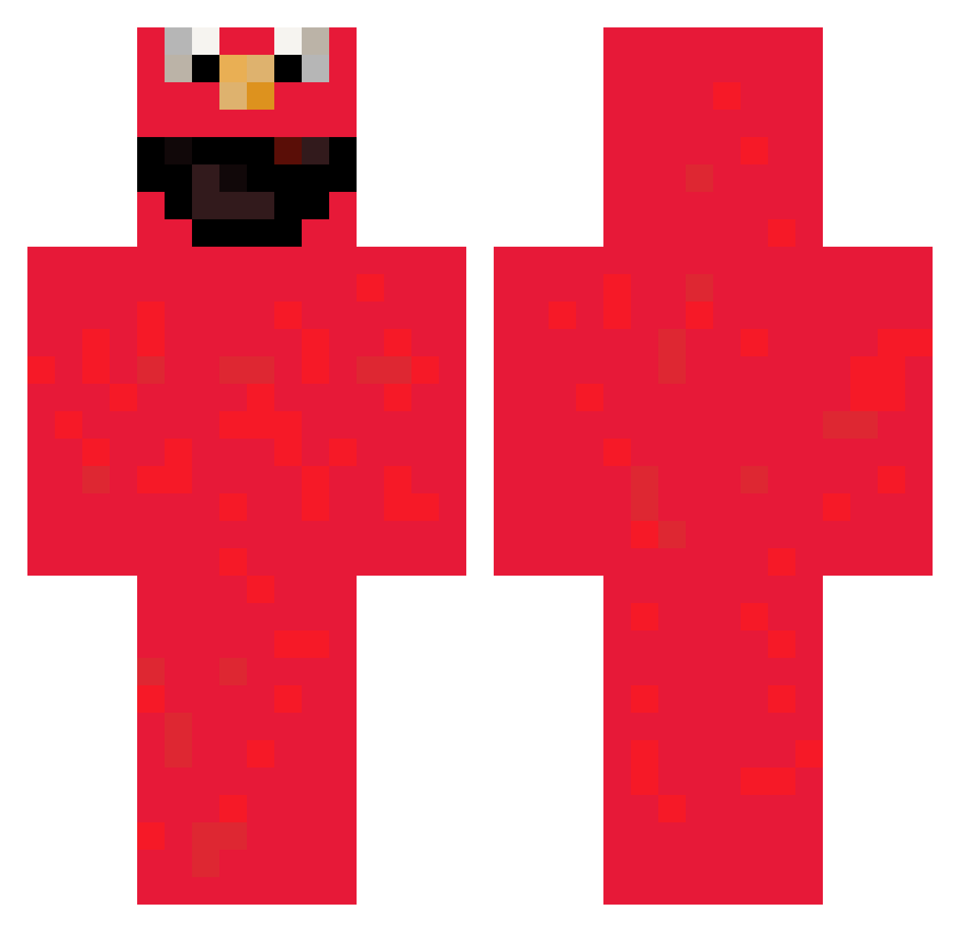 Chinman32 Minecraft skin, front and back view