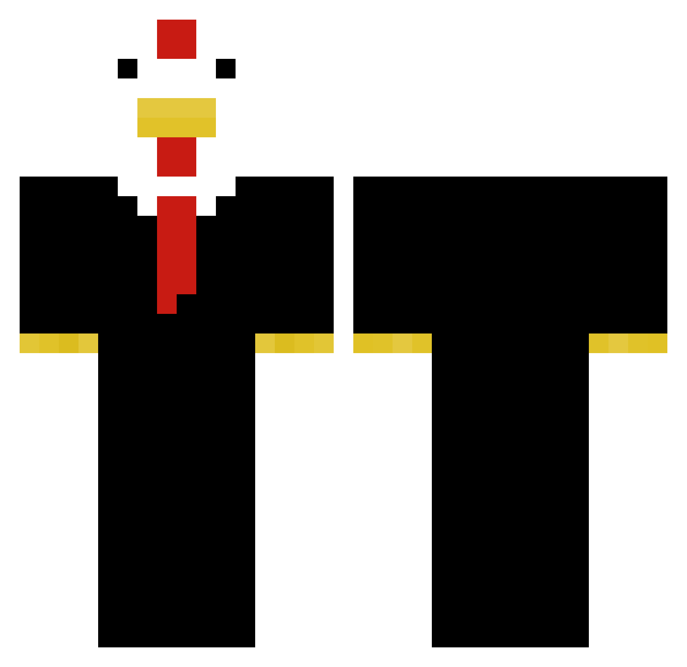 DeeFunkRailroad Minecraft skin, front and back view