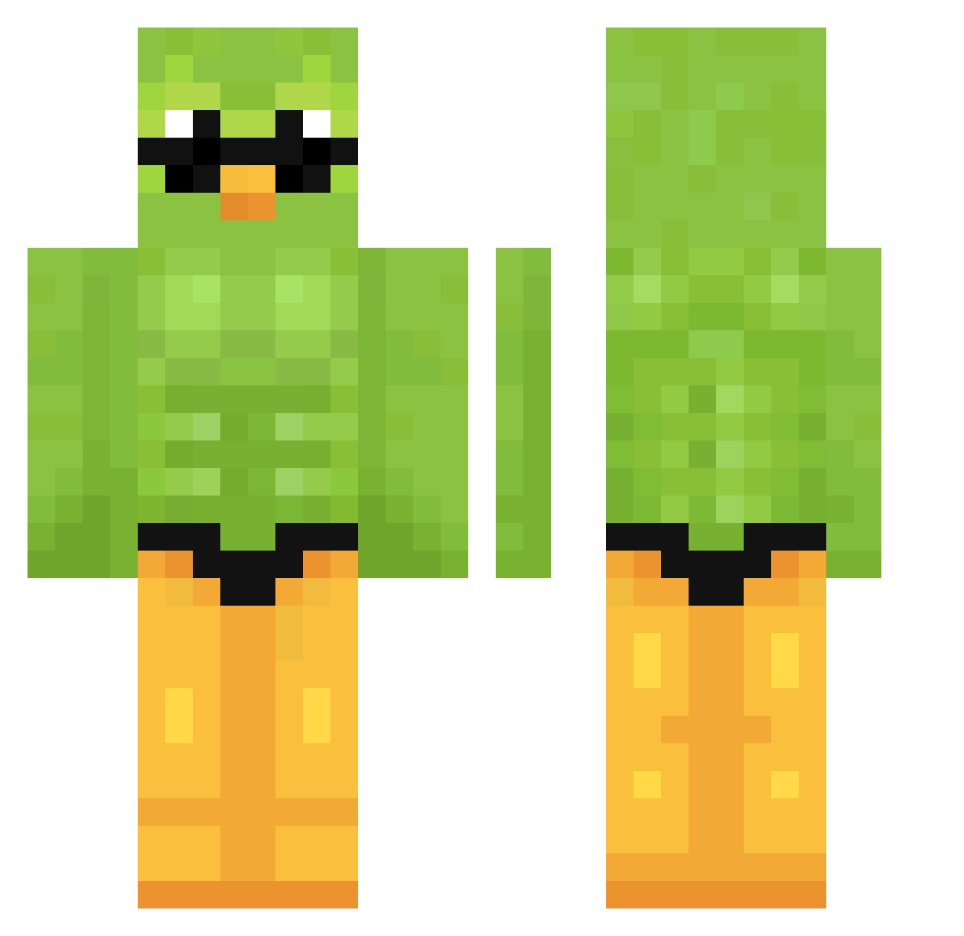 brookstone7 Minecraft skin, front and back view