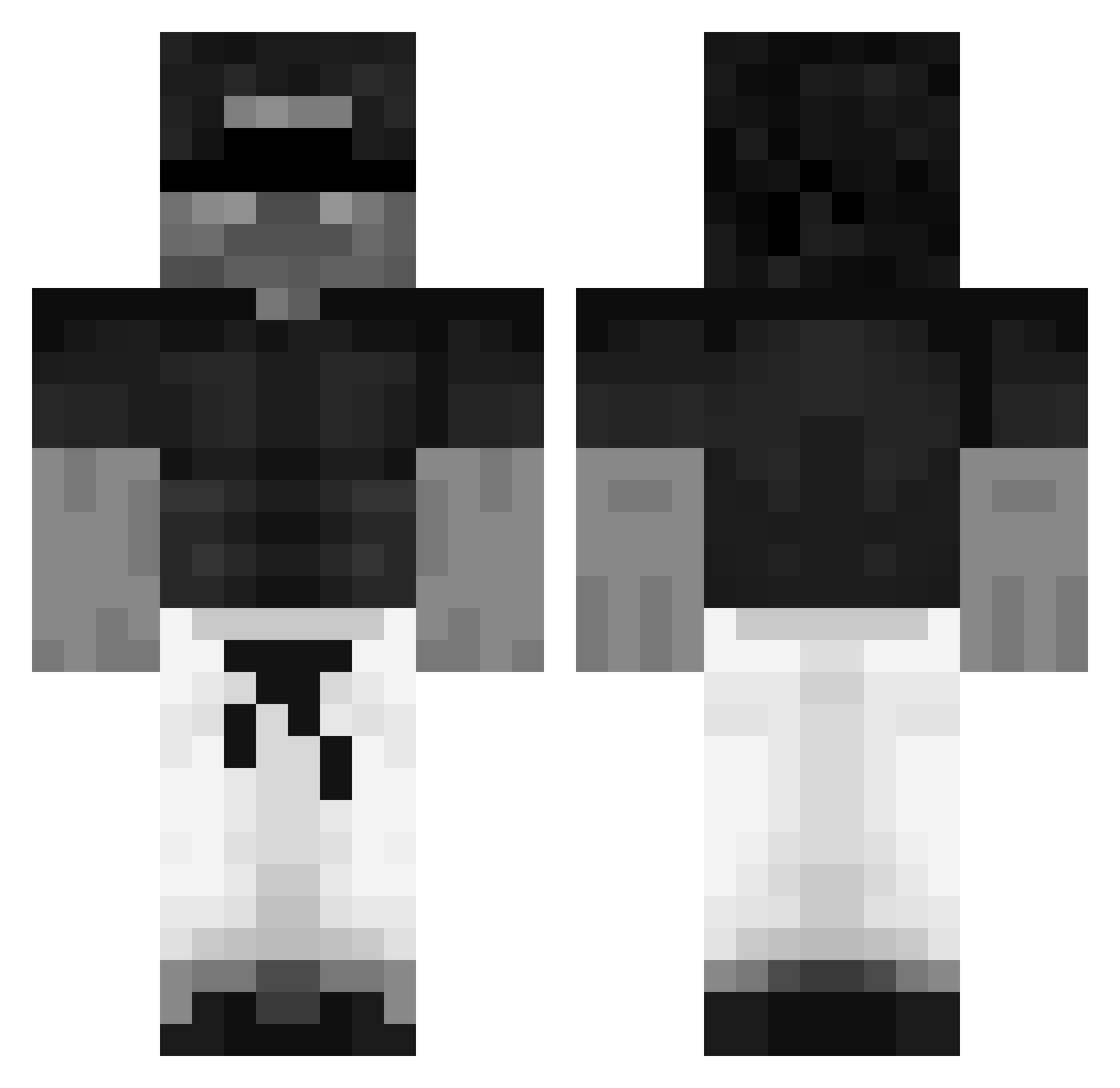 demonszXY Minecraft skin, front and back view