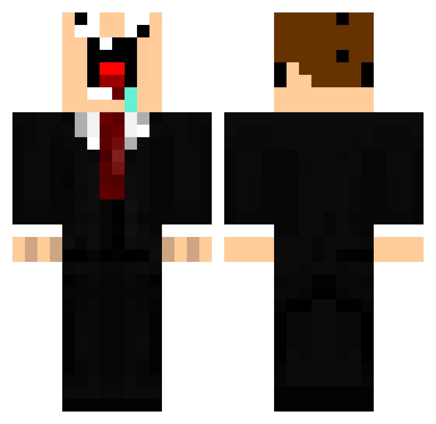 Fosulred Minecraft skin, front and back view