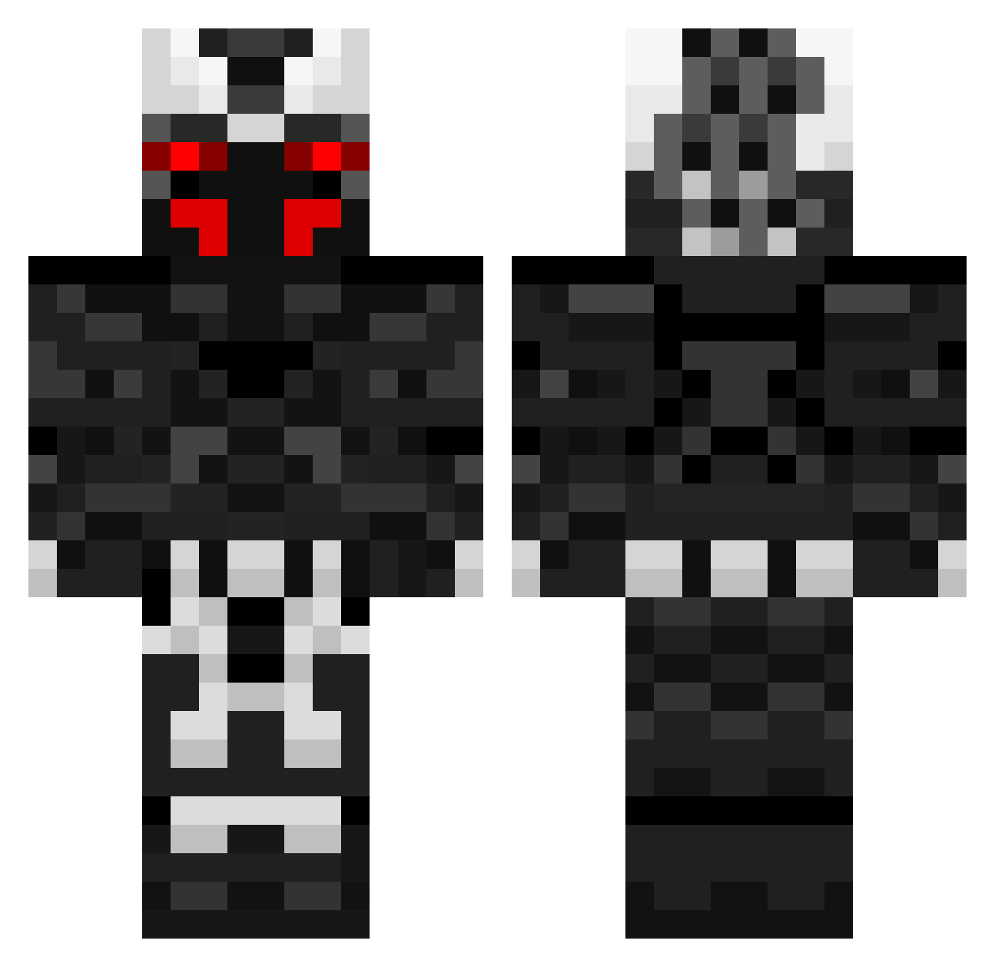 RibeiroBlack601 Minecraft skin, front and back view
