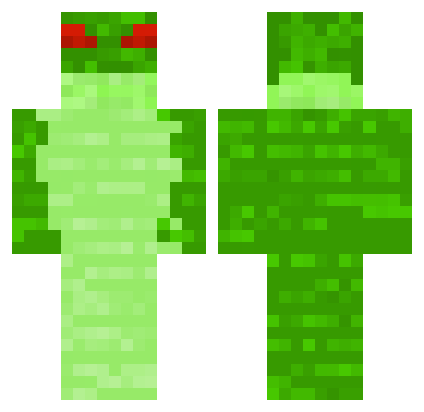 Damael Minecraft skin, front and back view