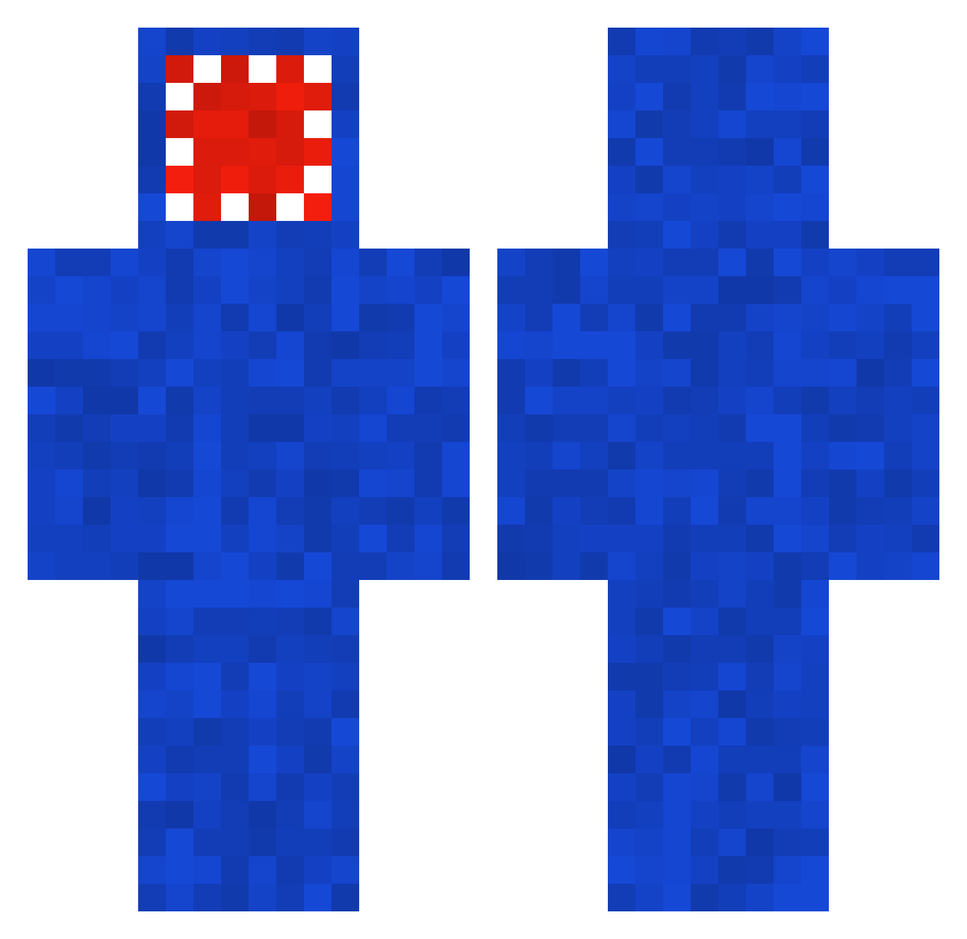 Xaaboo Minecraft skin, front and back view