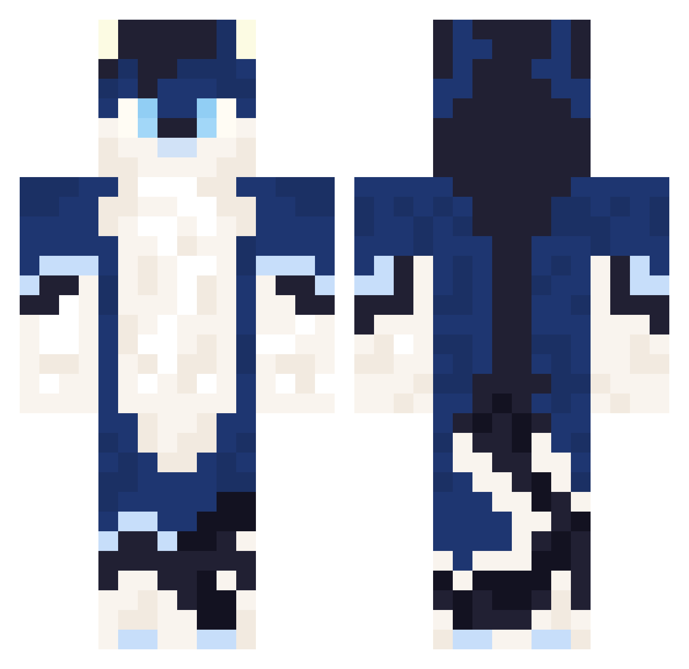 Darackkk Minecraft skin, front and back view