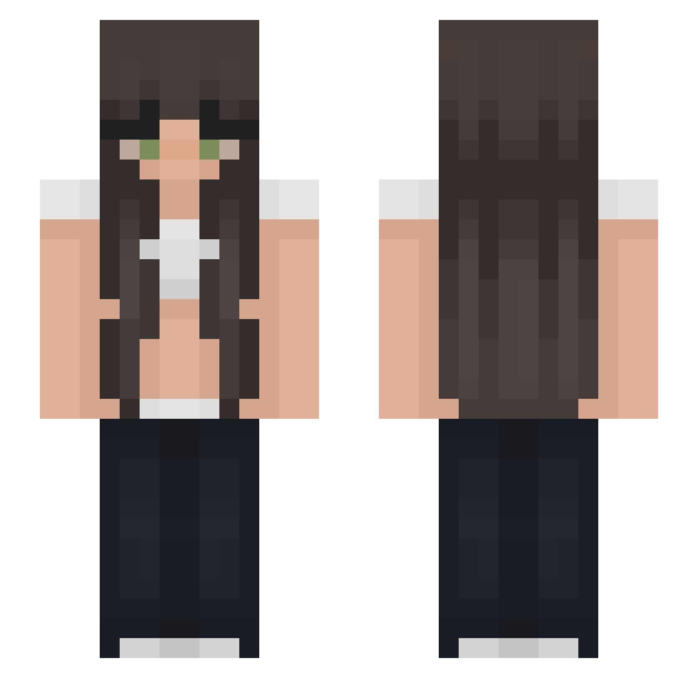 thesecretofus Minecraft skin, front and back view
