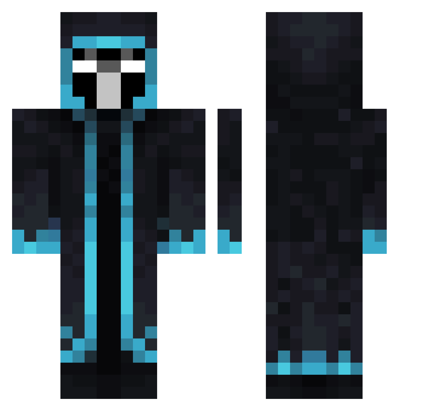 Sowiet_ASS Minecraft skin, front and back view