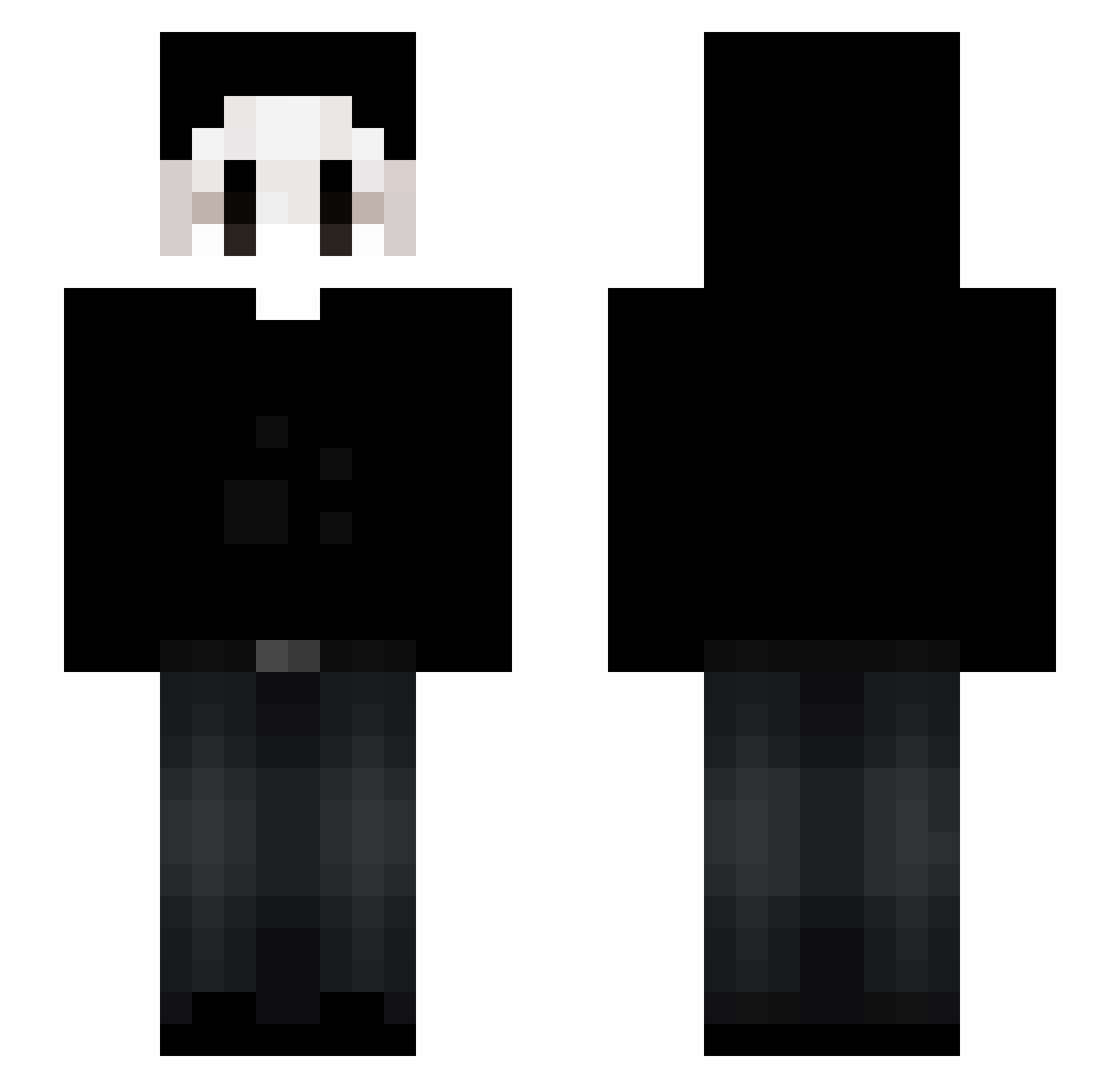 proAndros Minecraft skin, front and back view