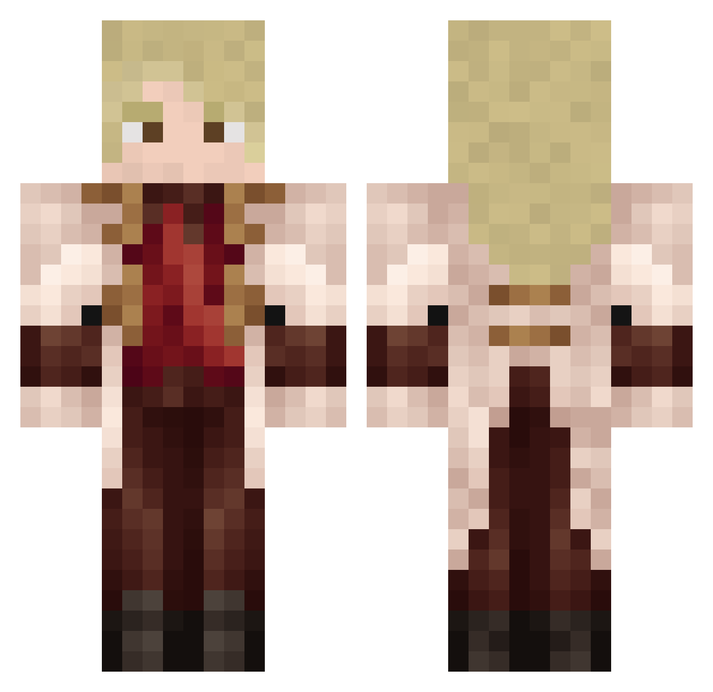 Noparents21 Minecraft skin, front and back view