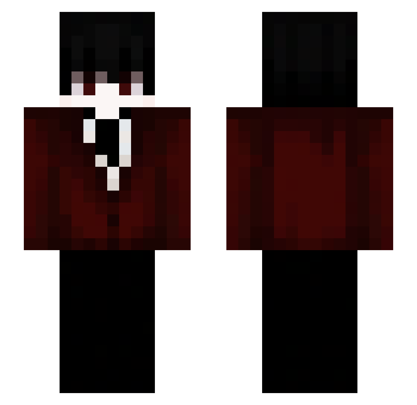 207M Minecraft skin, front and back view