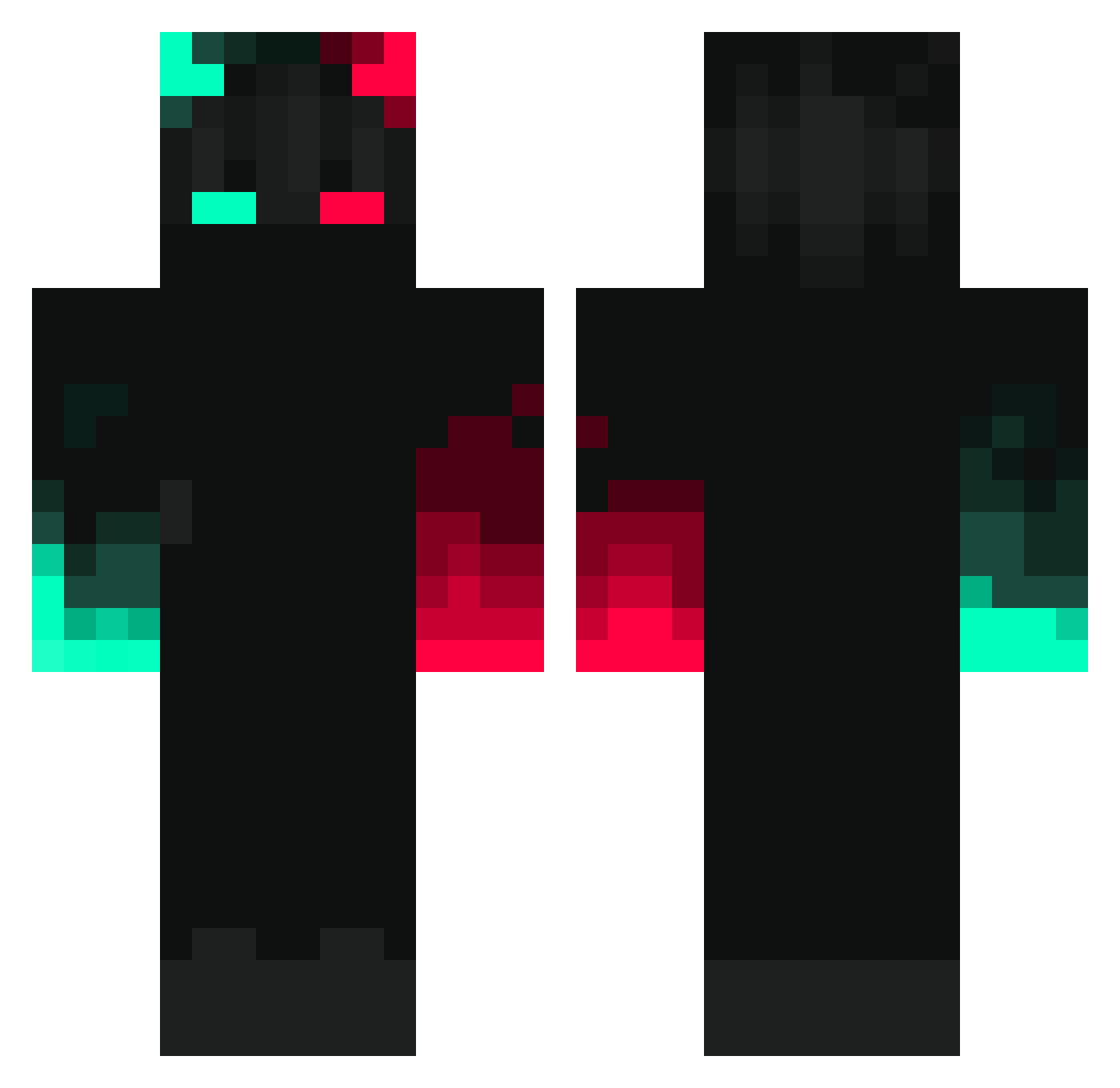 ___admin____ Minecraft skin, front and back view
