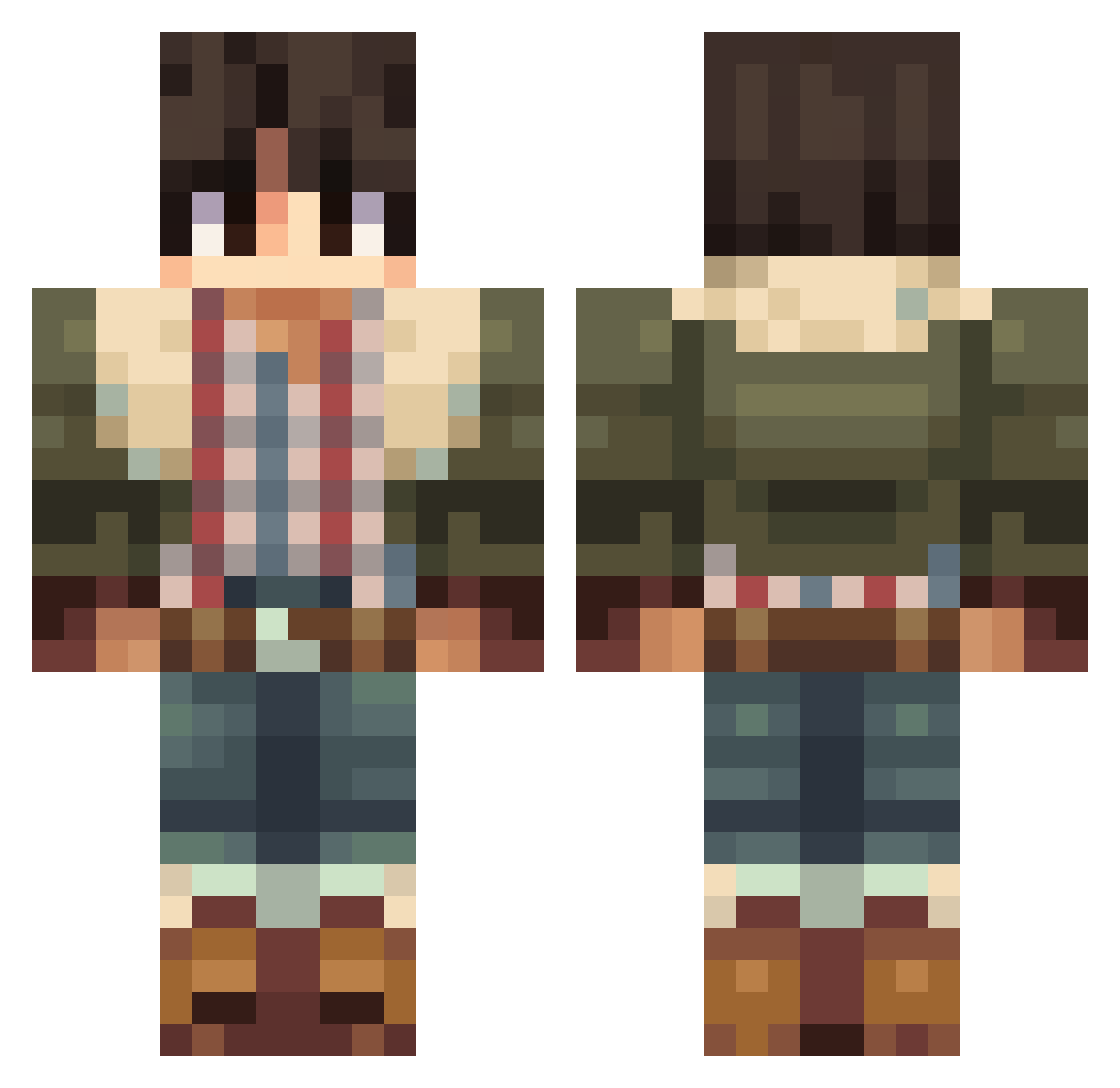 Little_Otter_ Minecraft skin, front and back view