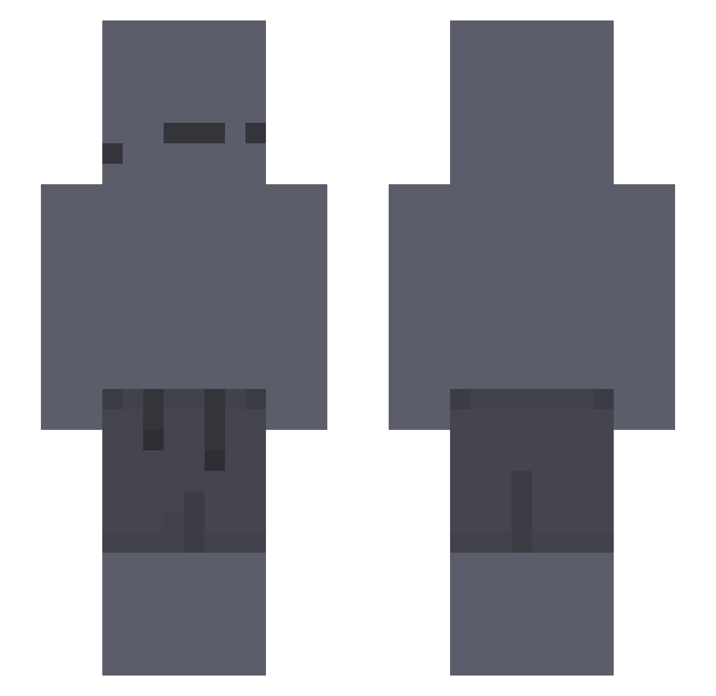trizzxe Minecraft skin, front and back view