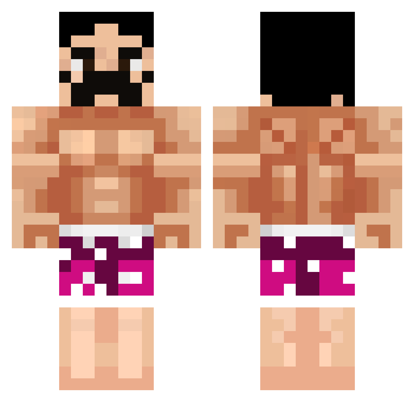 DaddyDyylan Minecraft skin, front and back view