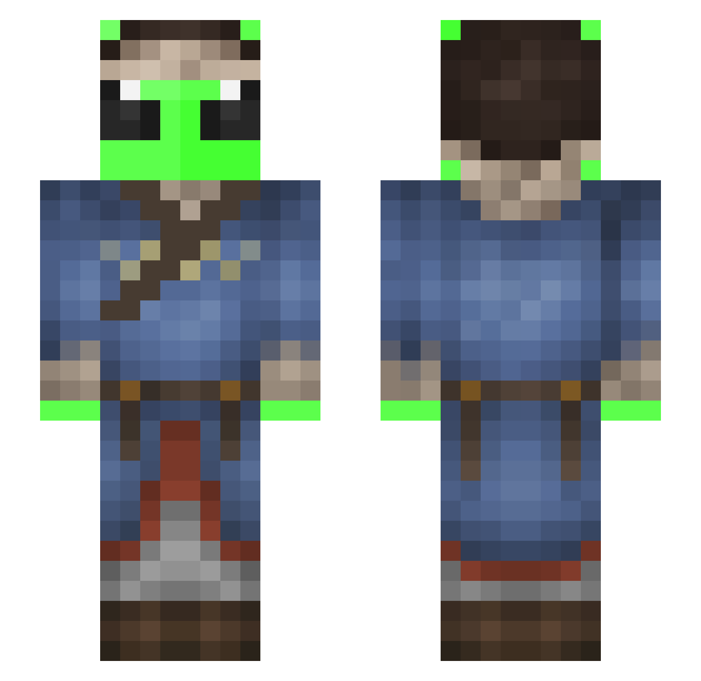ME_Dawone1 Minecraft skin, front and back view