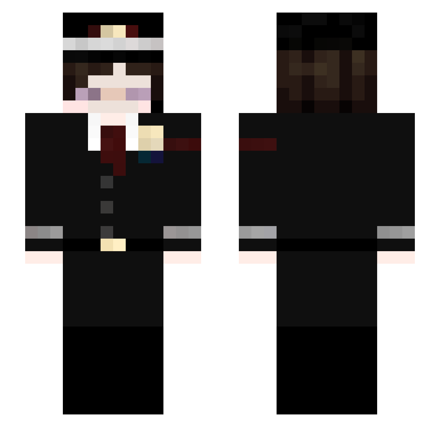 resperantcore Minecraft skin, front and back view