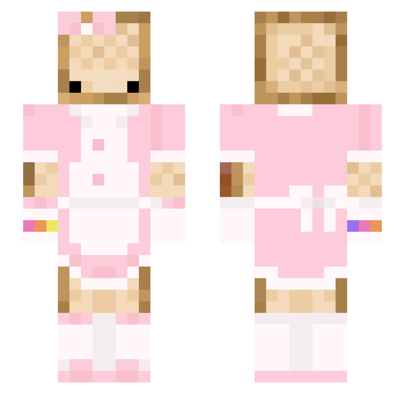 mr_jisung Minecraft skin, front and back view