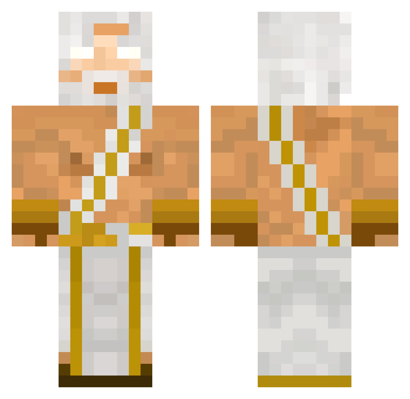 SaturnV__ Minecraft skin, front and back view