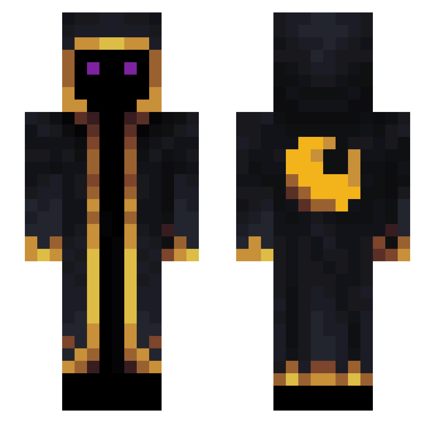 LegitLouie_ Minecraft skin, front and back view