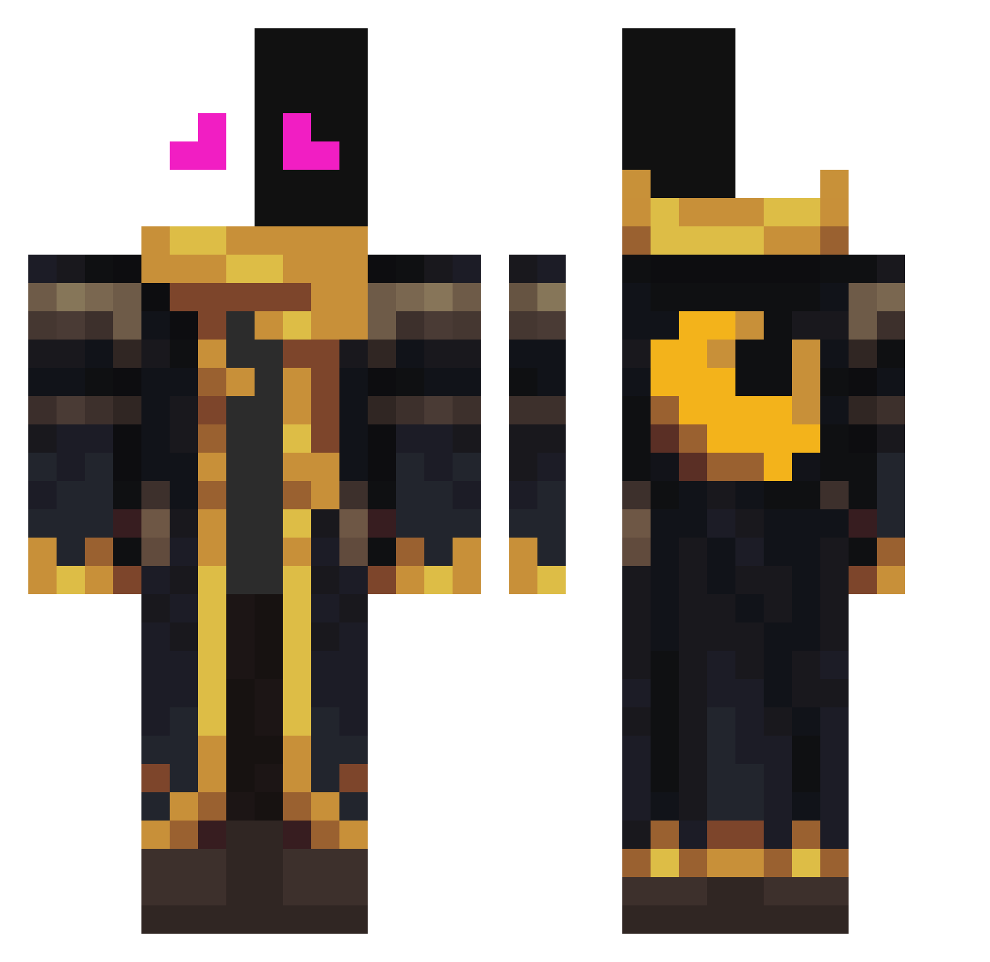 Technoboy_12A Minecraft skin, front and back view