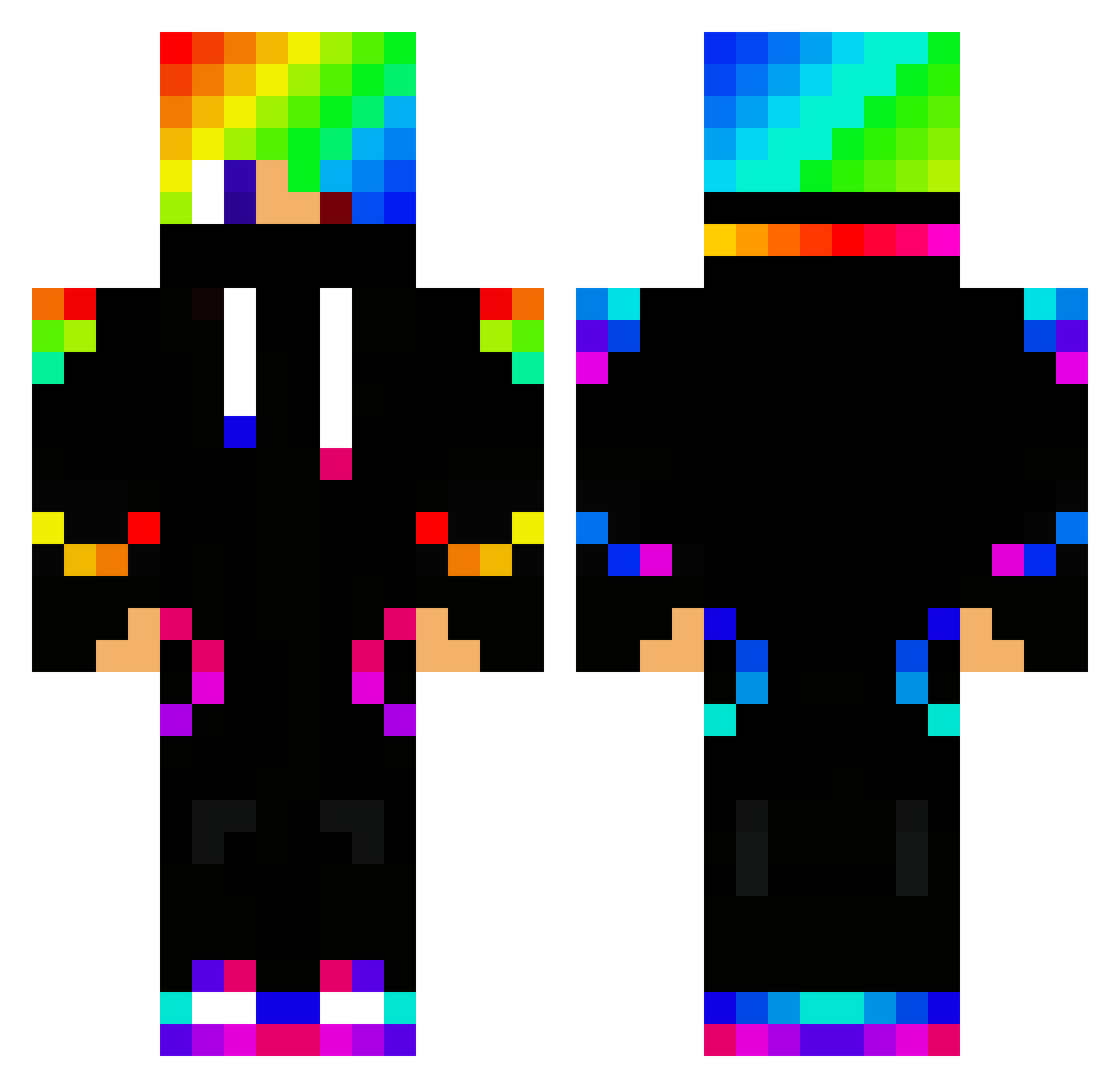 Yolocoop Minecraft skin, front and back view