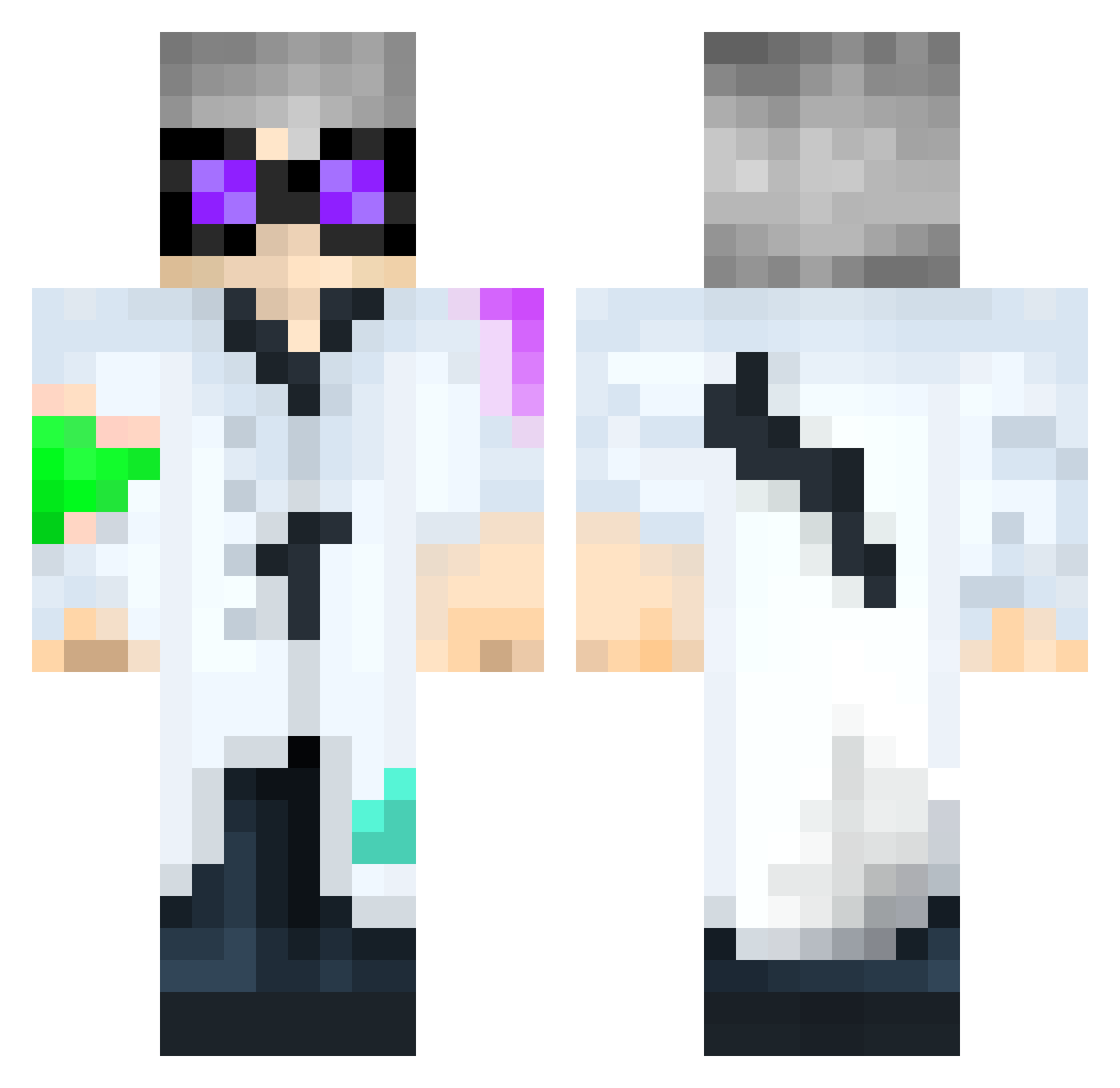 FederalSnail Minecraft skin, front and back view