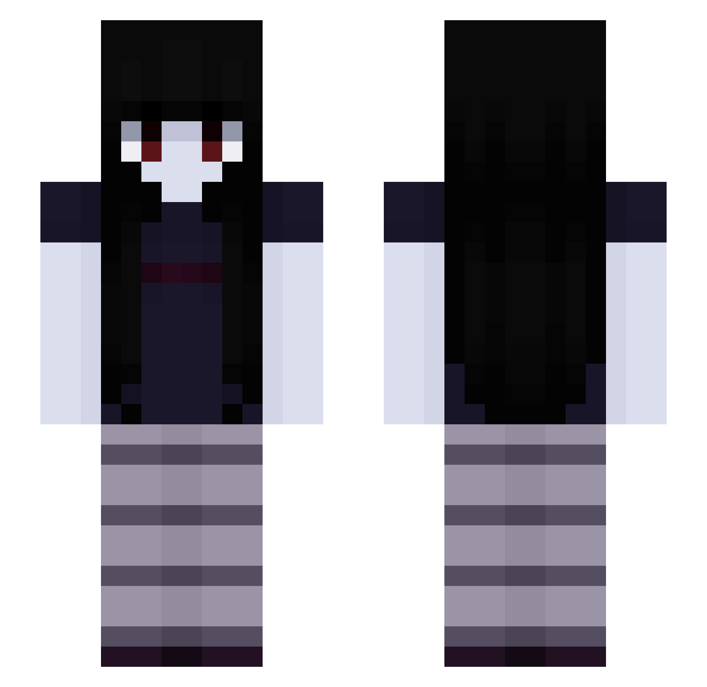Jass Minecraft skin, front and back view