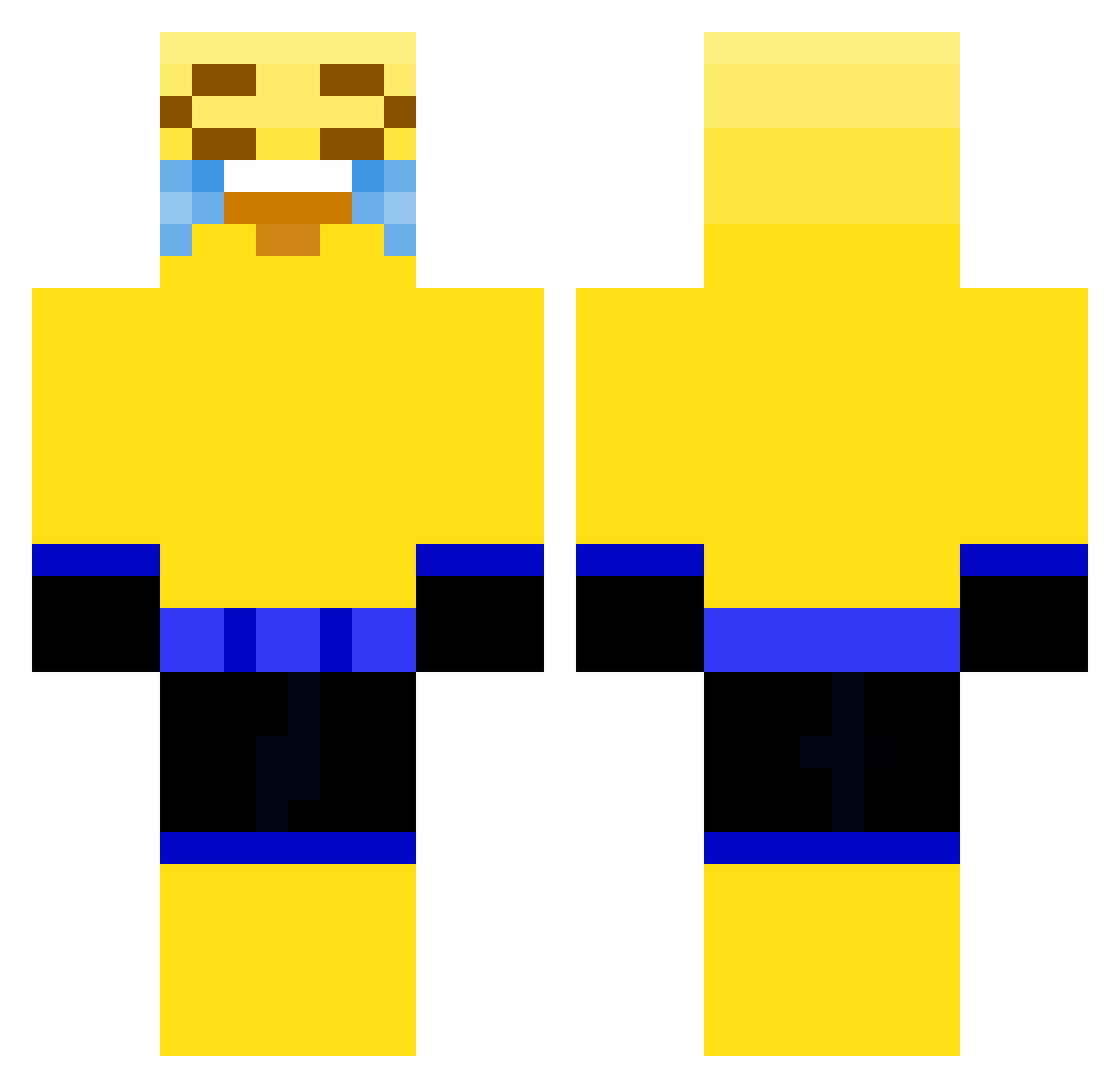 Darneyy Minecraft skin, front and back view