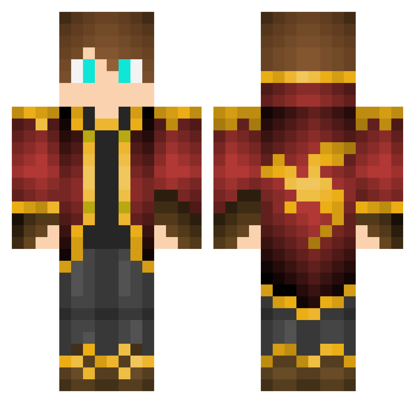 Imperishable Minecraft skin, front and back view