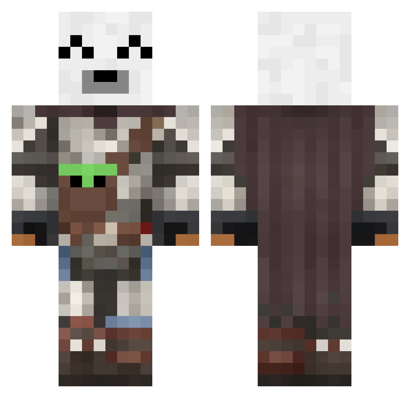 Pablo_F10 Minecraft skin, front and back view