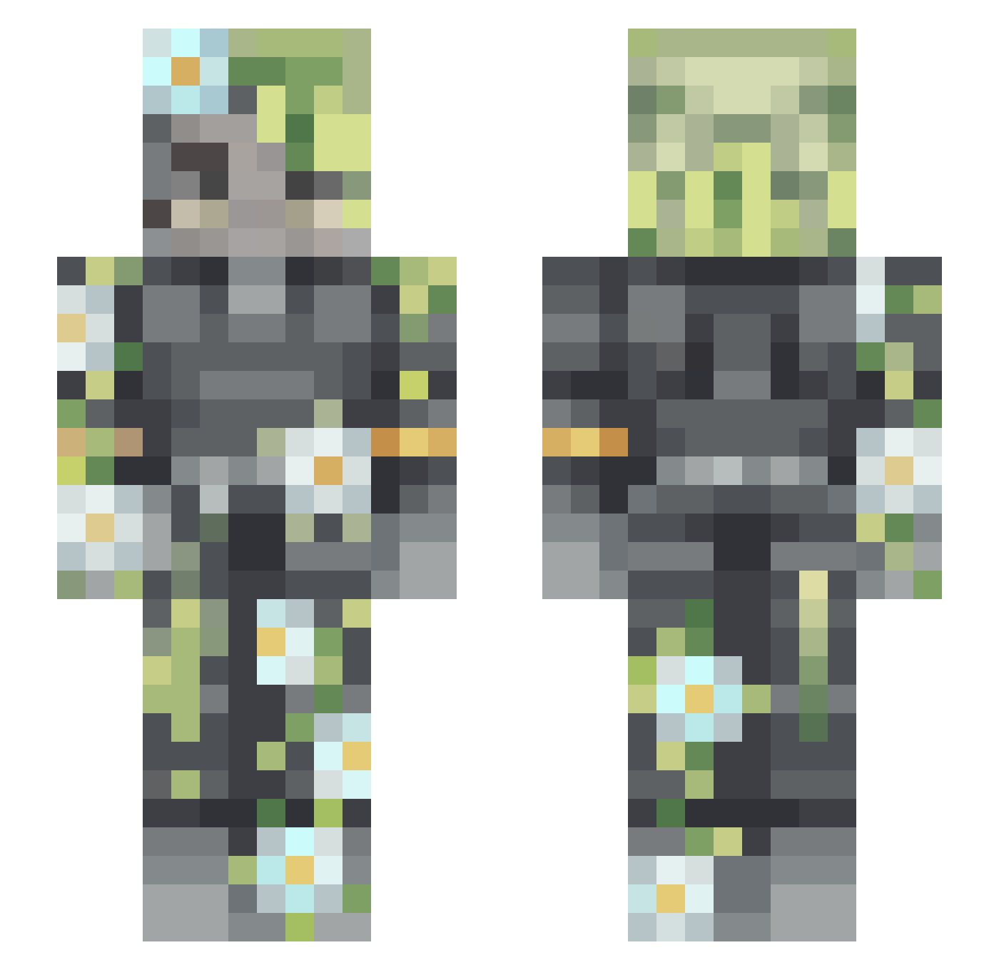 Maxifyz Minecraft skin, front and back view