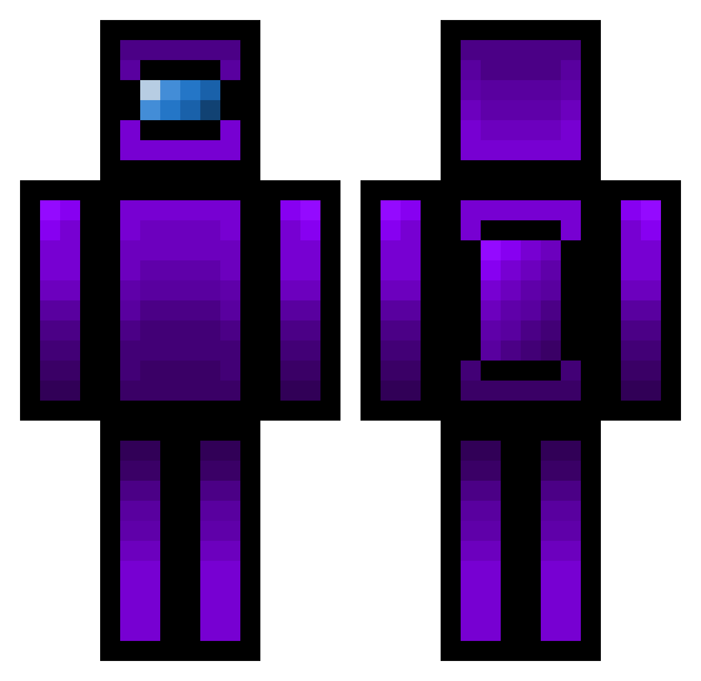 kiwisecuresthis Minecraft skin, front and back view