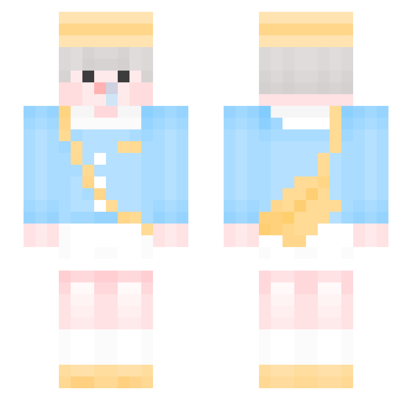 Heemin0522 Minecraft skin, front and back view